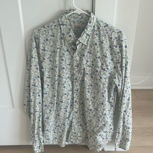 J Crew secret wash shirt in floral pattern